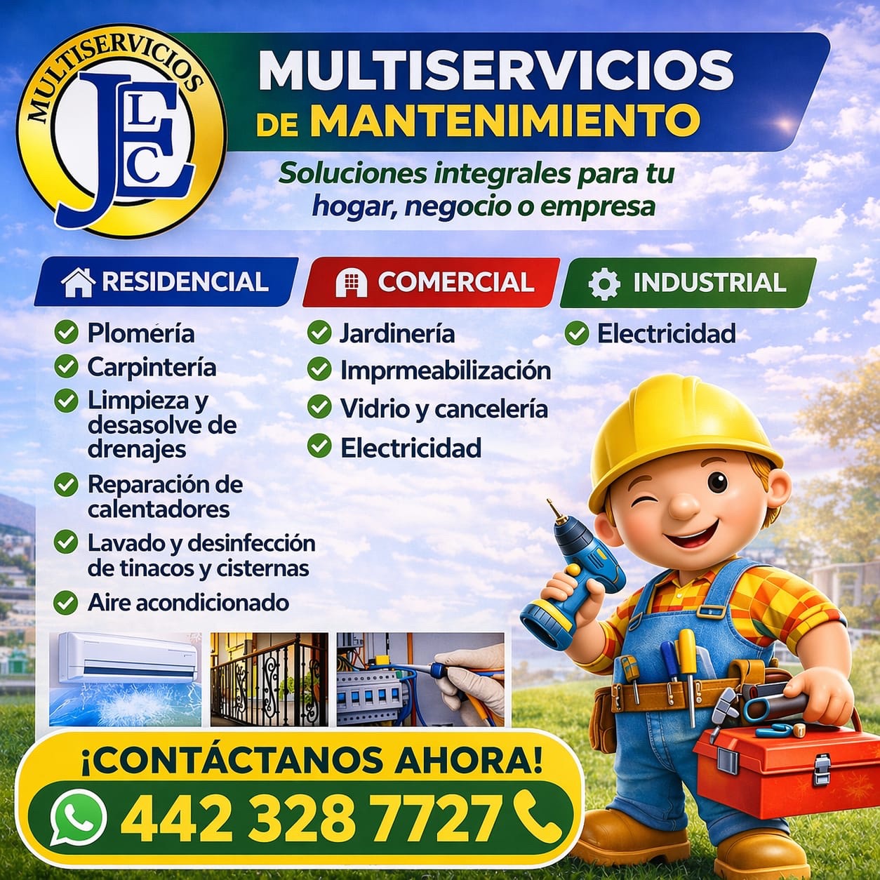 Multiservicios para espacios residenciales comerciales e industriales